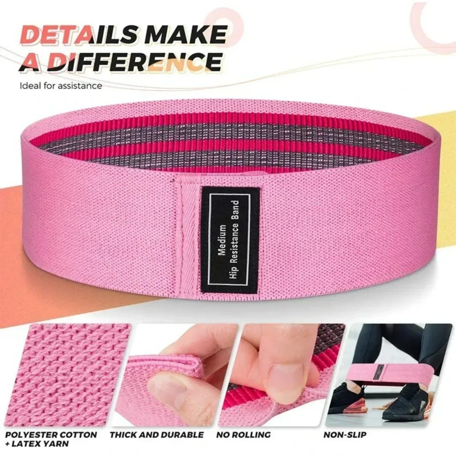 1/2/3  PCS Elastic Bands Fitness Resistance Bands Yoga Pilates - GilloServ