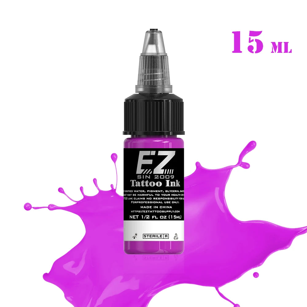 EZ Best Tattoo INK 25 Colors  1/2 oz 15ml/Bottle 3D Makeup Beauty Skin - GilloServ