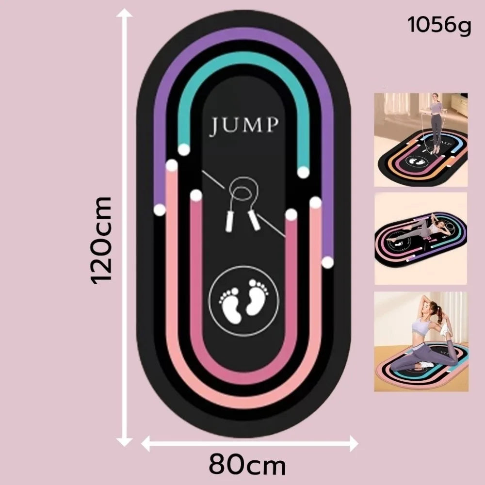 New Soundproof Yoga Mat Purple Black Thickened Fitness Board// High Density Jumping Rope Mat Women Men - GilloServ