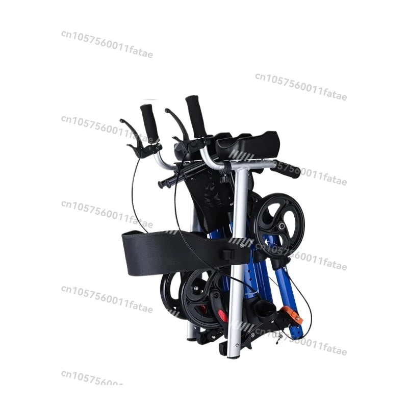 Portable Assistive Walking Support Rollator，Foldable Walker with Seat & Adjustable Height - GilloServ