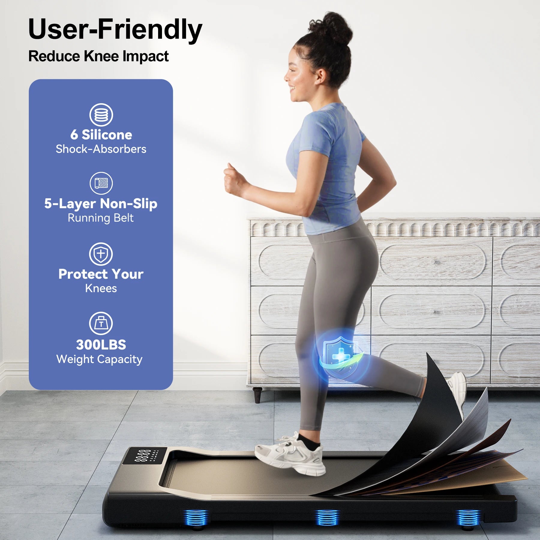 3-in-1 Portable Treadmill with Remote Control LED Display/// 2.5HP Silent Walkingpad - GilloServ