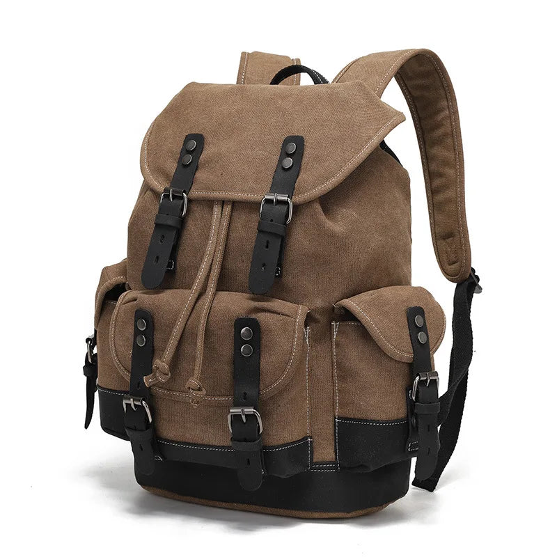 Vintage Canvas Backpacks for Men Laptop Daypacks Waterproof Rucksacks - GilloServ
