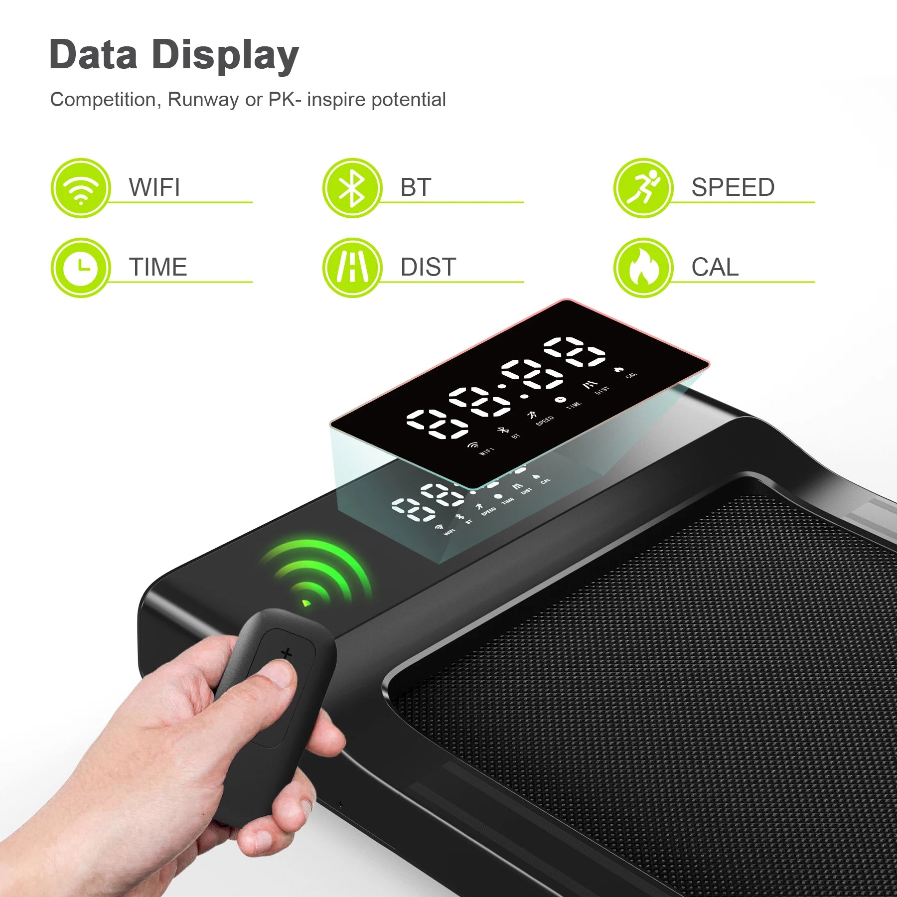 Treadmills for Home 2.5HP Remote Control LCD Display 300LBS Walking Pad Treadmills Portable Walkingpad Fitness Exercise Machine - GilloServ