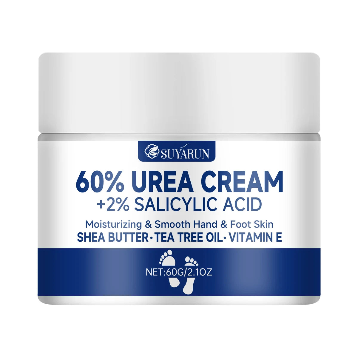 60% Urea Foot Cream for Cracked Heels & Dry Skin - Intensive Moisturizing Treatment, Callus Remover, Diabetic Foot Care. - GilloServ