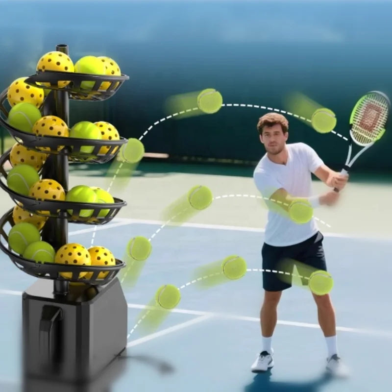 HOT NEW Smart Practice Launching Throwing Ball Training Equipment Feeder Robot Tennis Ball Sports Machine Launcher Robot Feeder - GilloServ