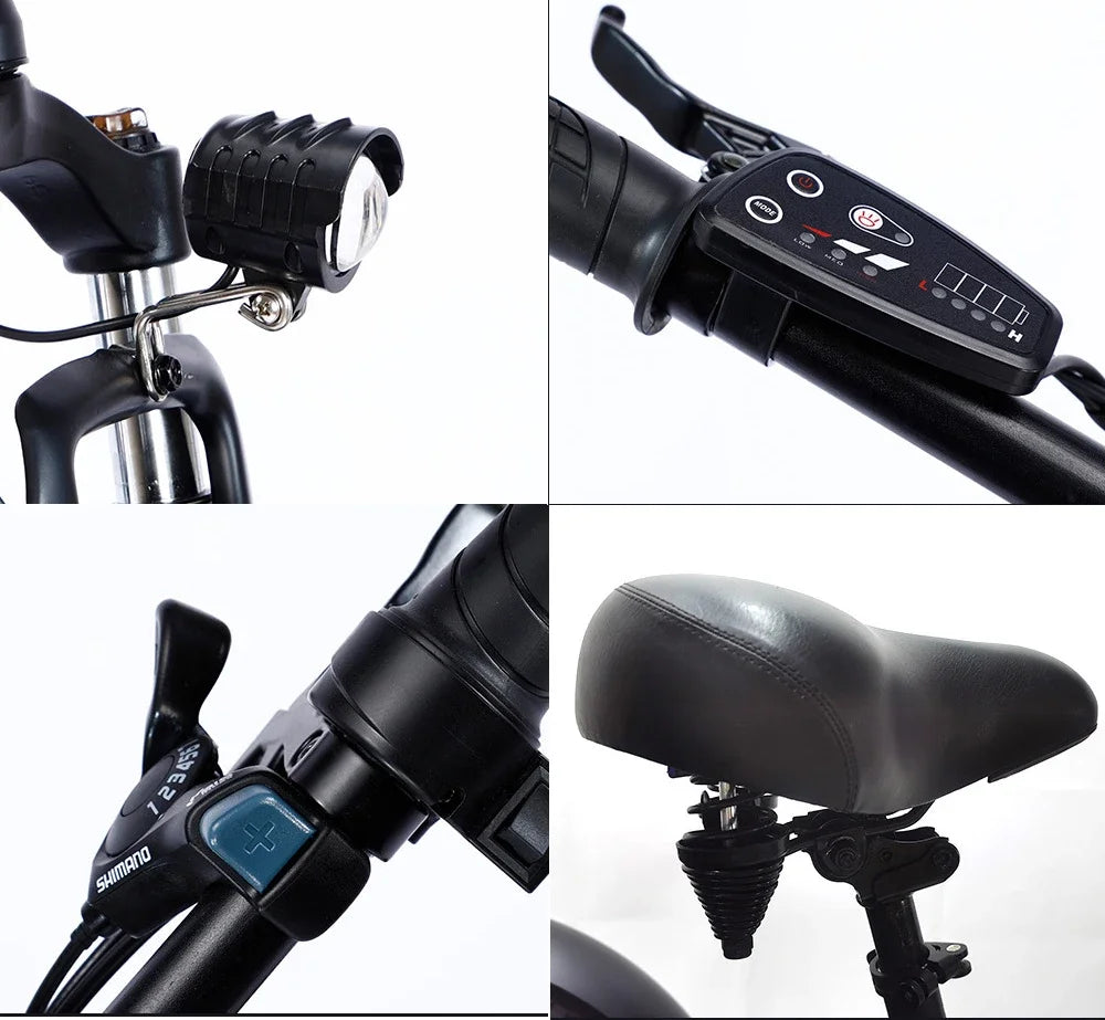 20 Inch Electric 750W Motor Fat Tire///3 Wheel Tricycle Adult Cargo/// Electric Bike with Basket - GilloServ