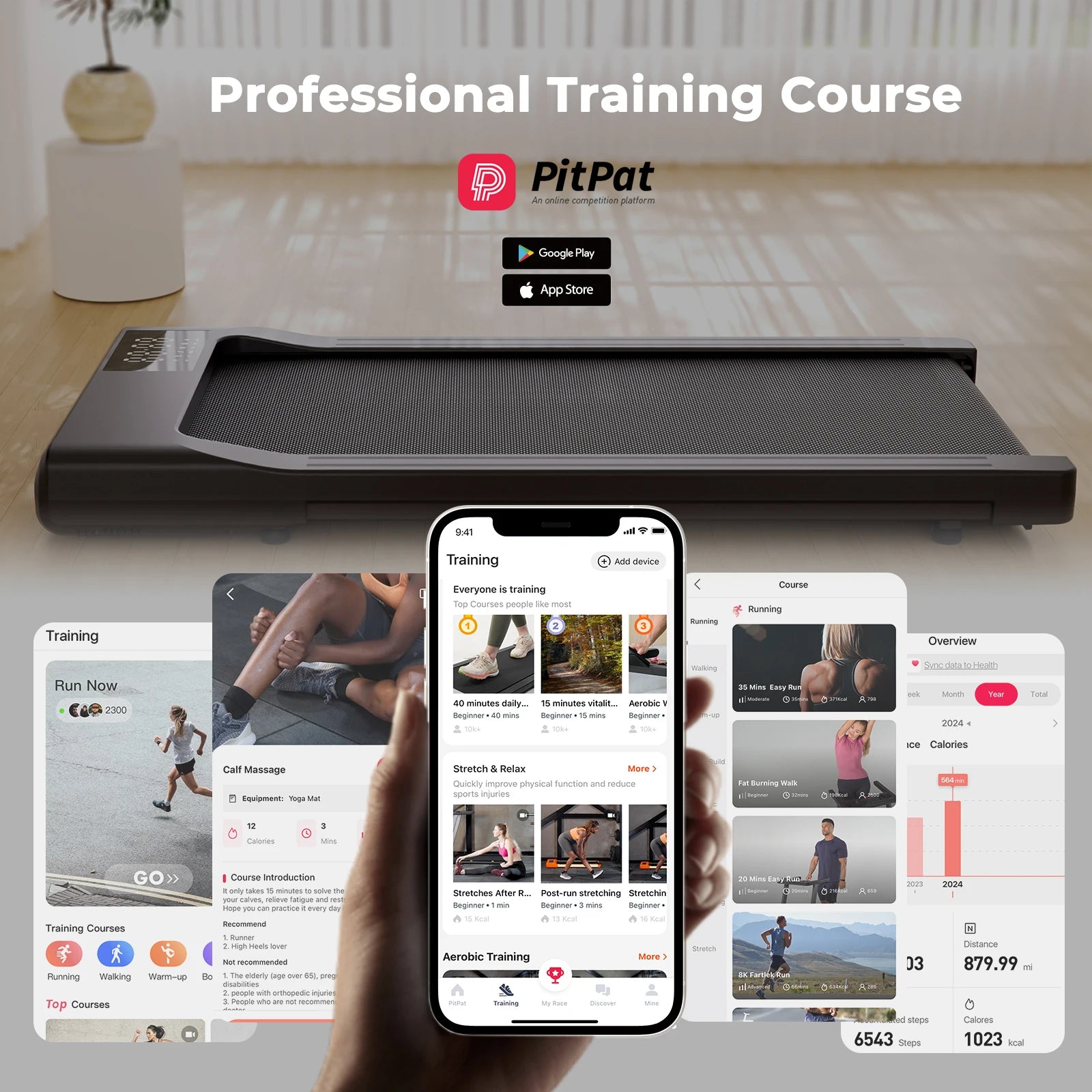 Hot Sale Treadmill 2in1 Treadmills for Home/Office Remote Control LCD Display Adjustable Speed Walking Pad Exercise Machine - GilloServ