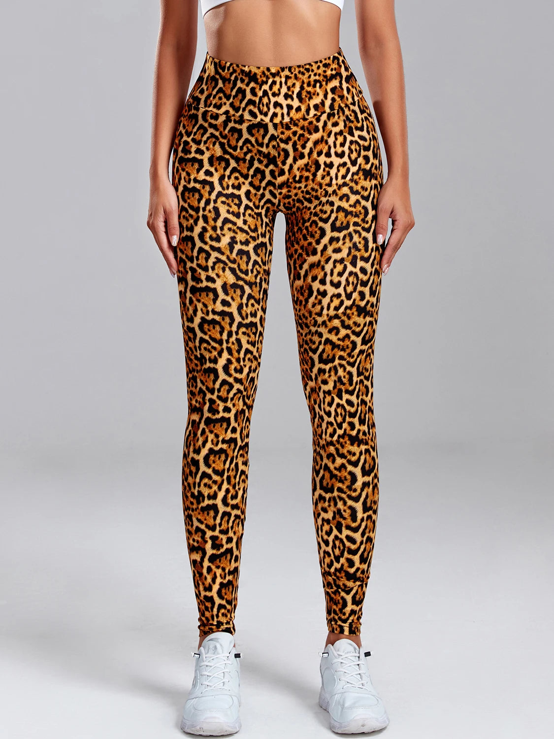 Leopard Print Leggings Women's High Waisted Yoga Pants - GilloServ