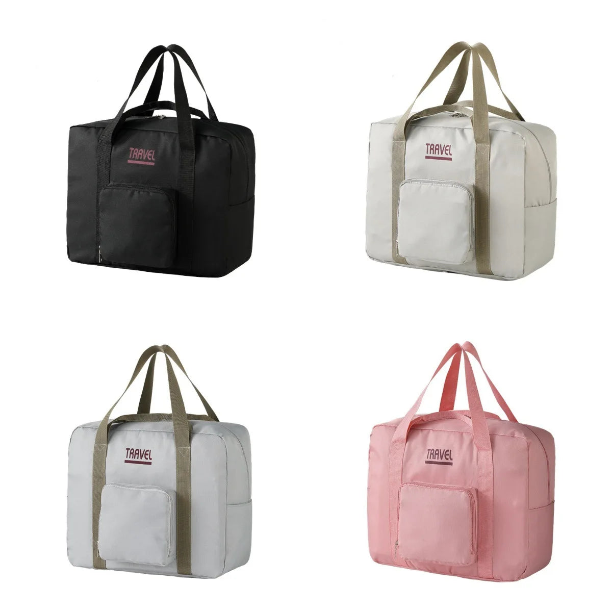 Girls Fashion Solid Color Large Size Travel Bag // New Soft Oxford Personality Zipper High Quality Elegant Outdoors Women's Bags - GilloServ