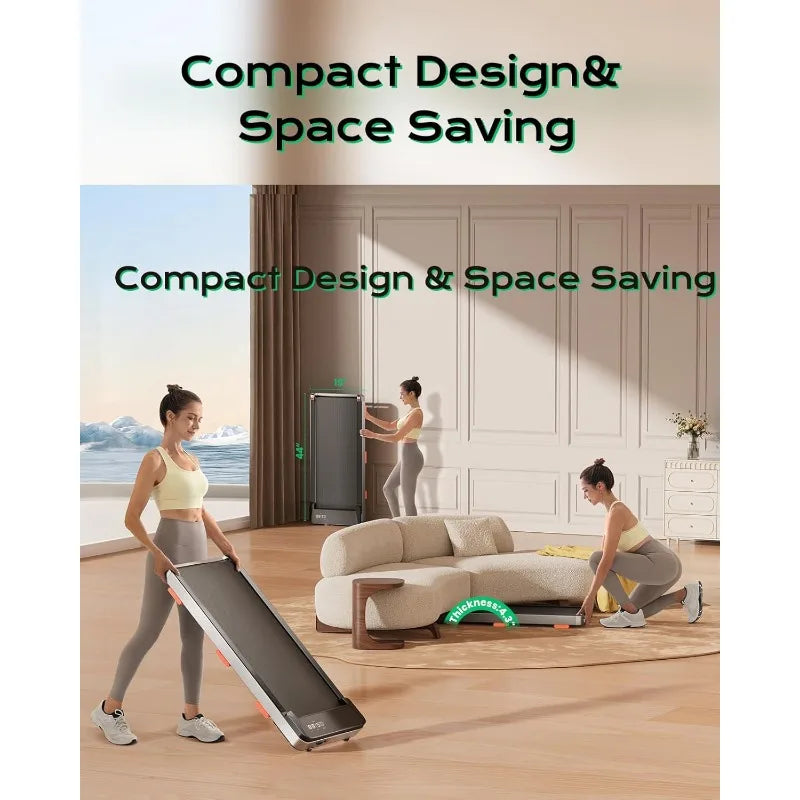 Walking Pad,Treadmill with Incline for Home Office, 2.5HP Portable Under Desk Treadmill with 265 Lbs Capacity,Remote Control - GilloServ