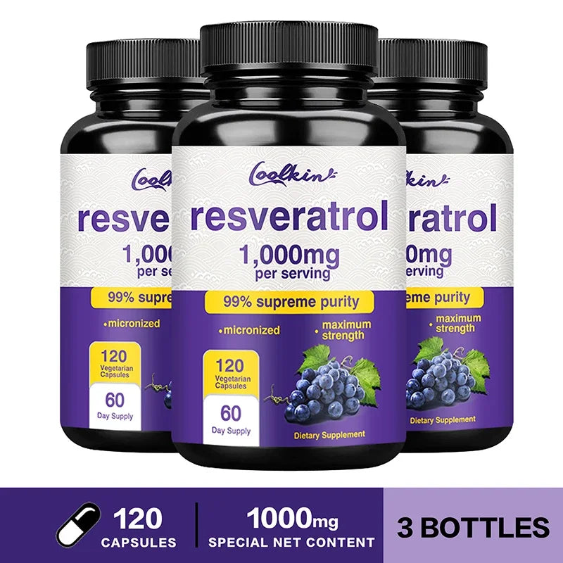 Resveratrol Capsules - Antioxidant Supplement To Support Circulatory Health and Overall Wellness - Non-GMO - GilloServ