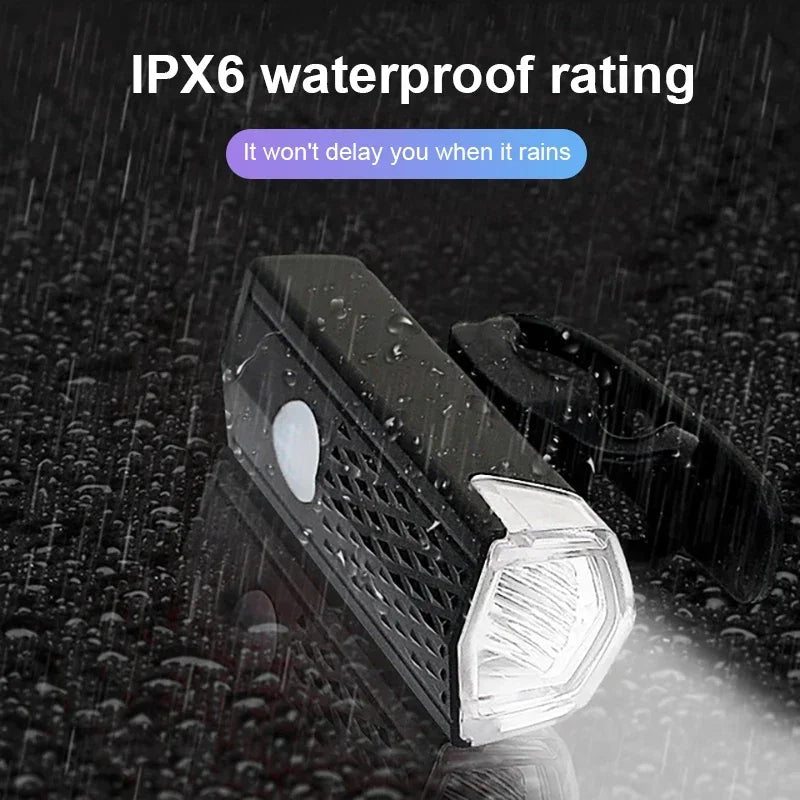 Bicycle headlight IPX6 waterproof cycling bike light USB rechargeable mini portable torch night light illumination light