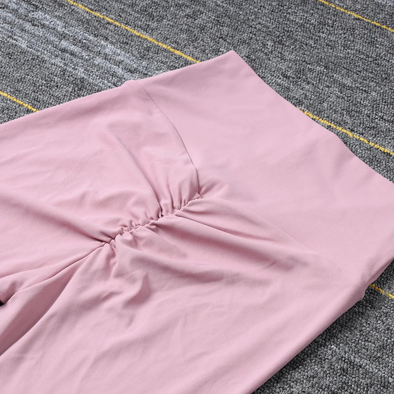 SOISOU Nylon Gym Yoga Pants Women Leggings For Fitness High Waist Long Pants Women Hip Push UP Tights Women Clothing 2 Types - GilloServ