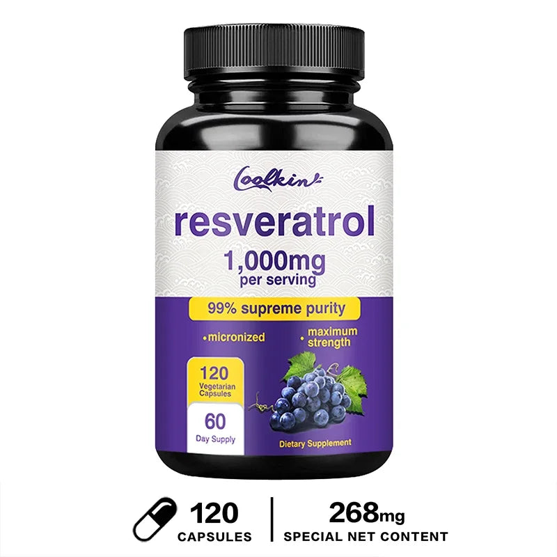 Resveratrol Capsules - Antioxidant Supplement To Support Circulatory Health and Overall Wellness - Non-GMO - GilloServ