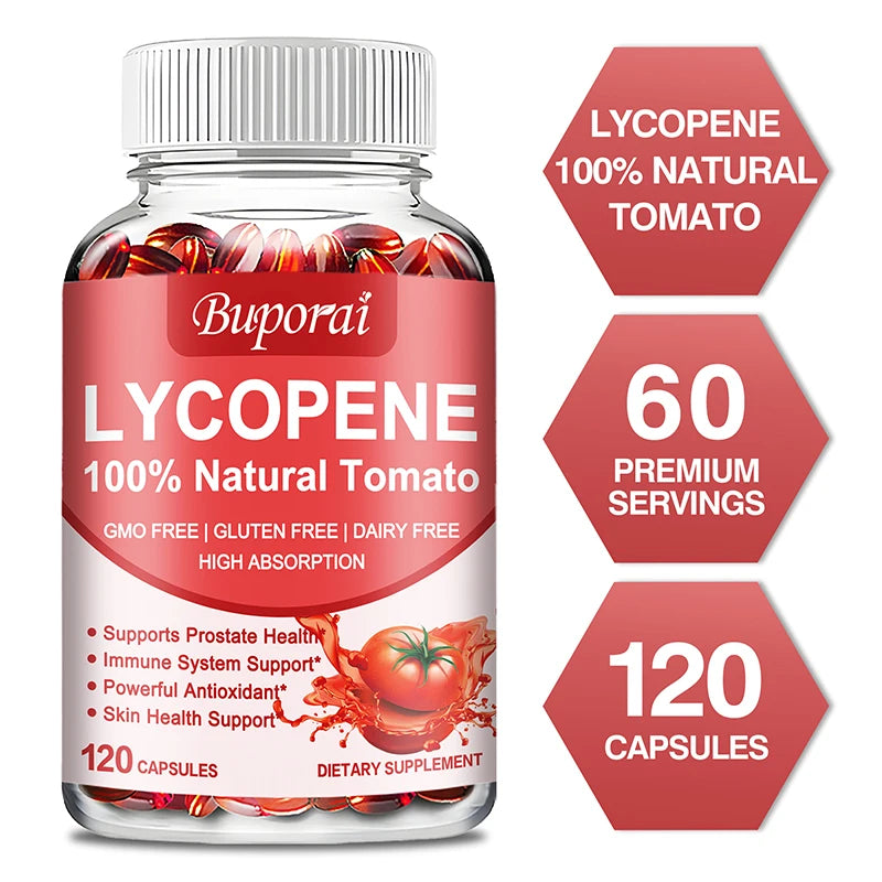 Lycopene Capsules - Promotes Prostate, Heart, Vision Health, Immune Support, Antioxidant - GilloServ
