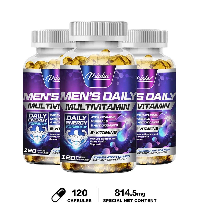 Men's Daily Multivitamin Supplement - Provides Cognitive Brain Health, Energy and Stamina, and Muscle Mass - GilloServ