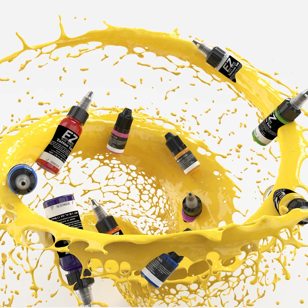 EZ Best Tattoo INK 25 Colors  1/2 oz 15ml/Bottle 3D Makeup Beauty Skin - GilloServ