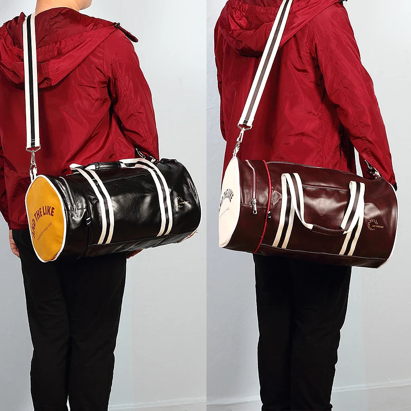 Gym Bag Men And Women Shoulder Bag, Portable Training Basketball Bag Cylinder, - GilloServ