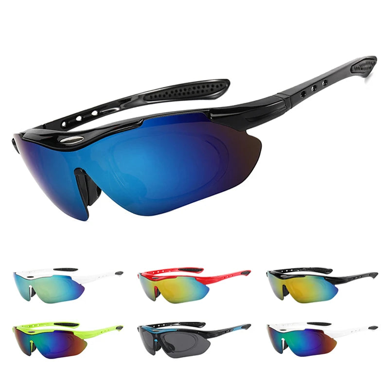 Men Women UV400 Riding Racing Cycling Eyewear Outdoor Anti-glare Mountain Road Bike Sunglasses Dustproof XC MTB Bicycle Glasses - GilloServ