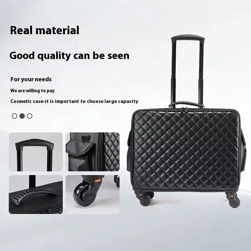 High quality briefcase Travel Makeup Bag Luggage Suitcase for Artists - GilloServ