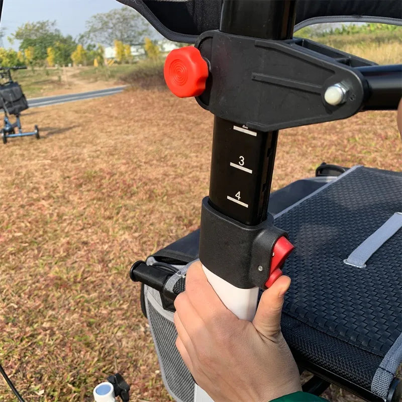 Upright Walker for Seniors,  Stand up Folding Rollator Adjustable Arm Supports, - GilloServ