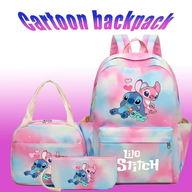 Large Capacity Backpack Colorful Zipper Double Shoulder Bag - GilloServ