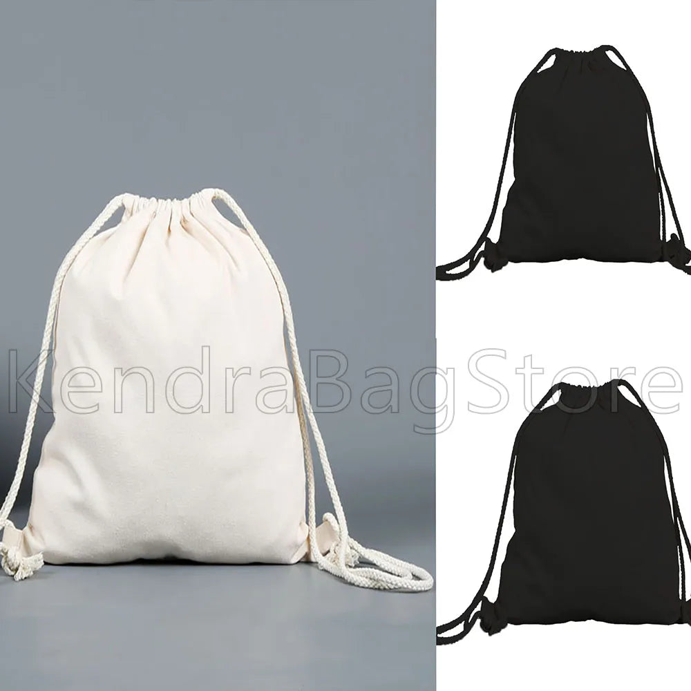 Colorful Cute Bracelet Print Canvas Drawstring Soccer Backpack Gym Yoga - GilloServ