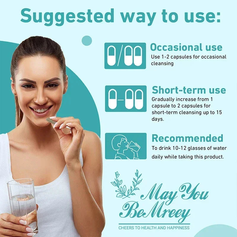 Gut and Colon Cleanse & Detox for Weight Loss-15 Day Quick Cleanser - Capsules Supplement to Flush Toxins&Boost Energy for Adult - GilloServ