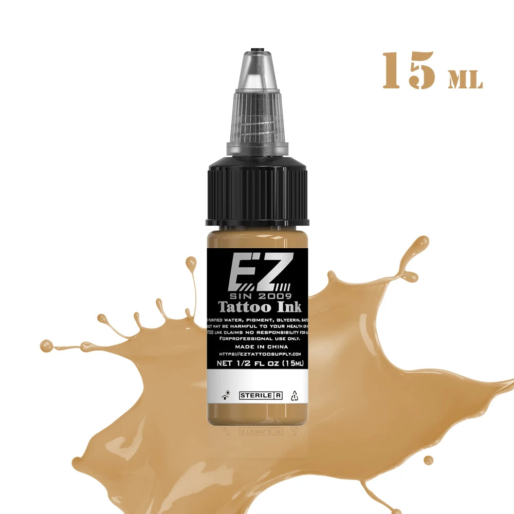 EZ Best Tattoo INK 25 Colors  1/2 oz 15ml/Bottle 3D Makeup Beauty Skin - GilloServ