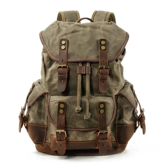 Vintage Canvas Backpacks for Men Laptop Daypacks Waterproof Rucksacks - GilloServ