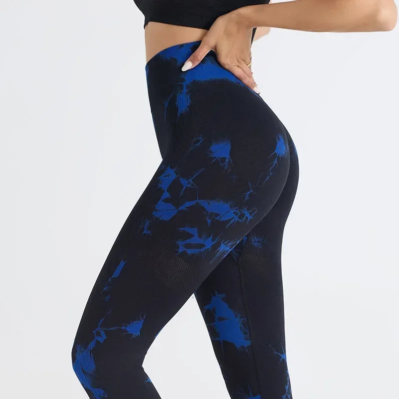 Women's High-Waisted Tie-Dye Yoga Leggings - Hip-Lifting Fitness Pants - GilloServ