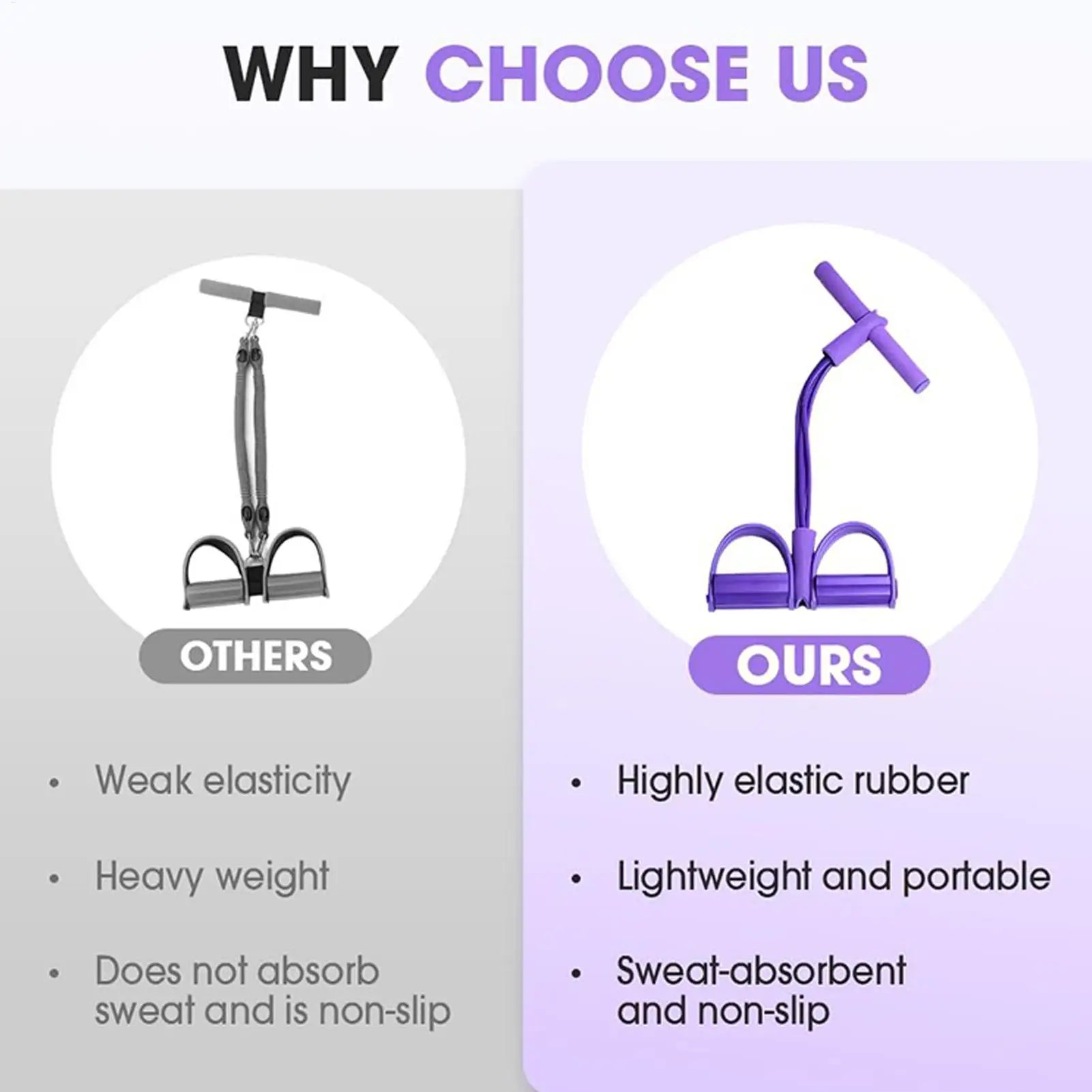 Fitness Resistance Bands 4 Tube Pedal Puller Exercise Resistance Band - GilloServ