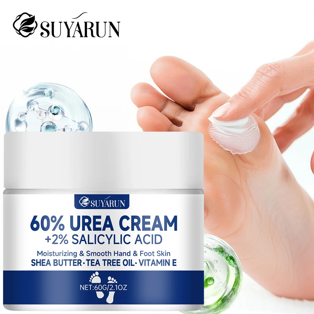 60% Urea Foot Cream for Cracked Heels & Dry Skin - Intensive Moisturizing Treatment, Callus Remover, Diabetic Foot Care. - GilloServ