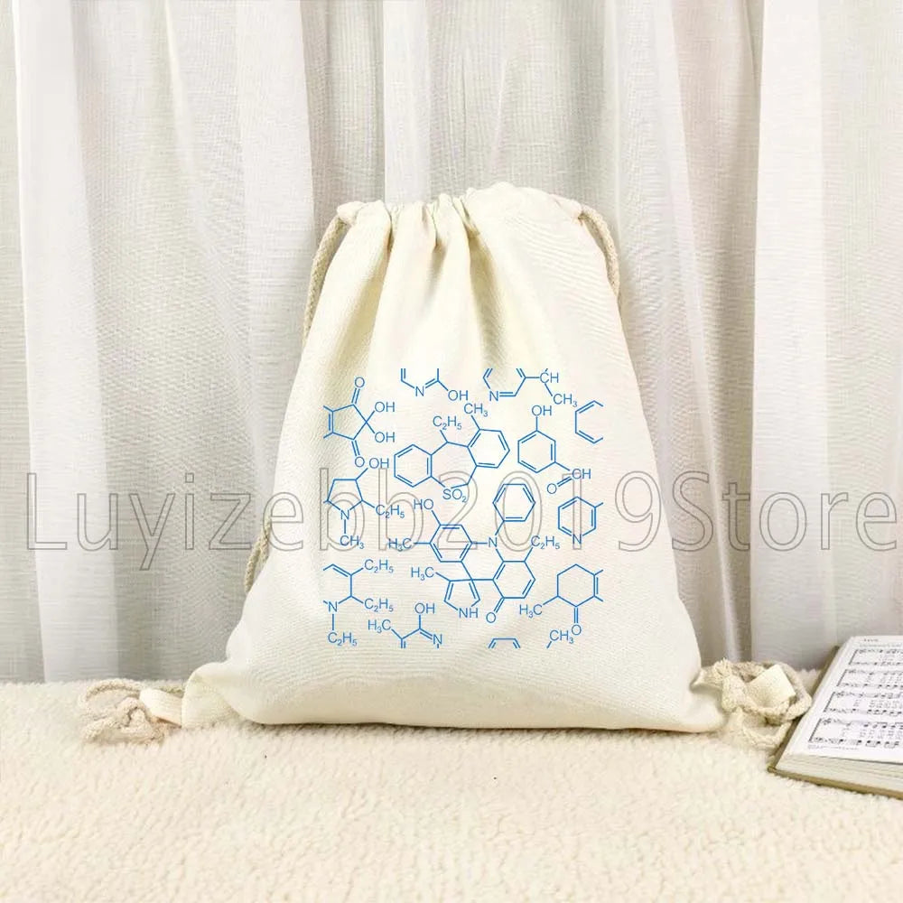 Funny Chemistry Biology Science Art Cute Gifts Canvas Drawstring Bags - GilloServ