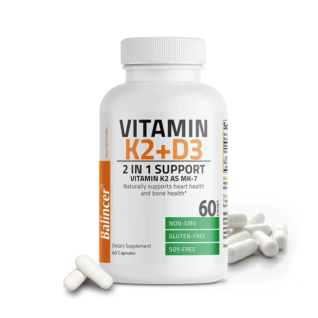 Vitamin D3K2 Capsules 5,000IU - Support Teeth Bone Heart Health Joint Health,Dietary Supplement,Non-GMO - GilloServ