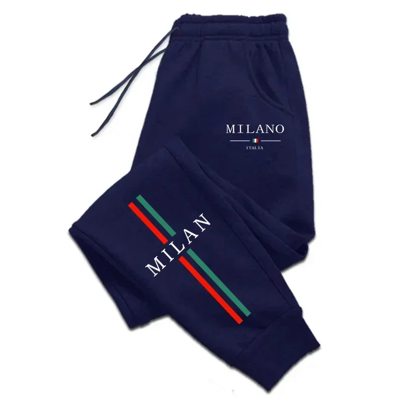 Hot Sale Milan City Printed Jogger Pants// High Quality Men's Autumn Winter Casual Sports Sweatpants Outdoor Running Wear - GilloServ
