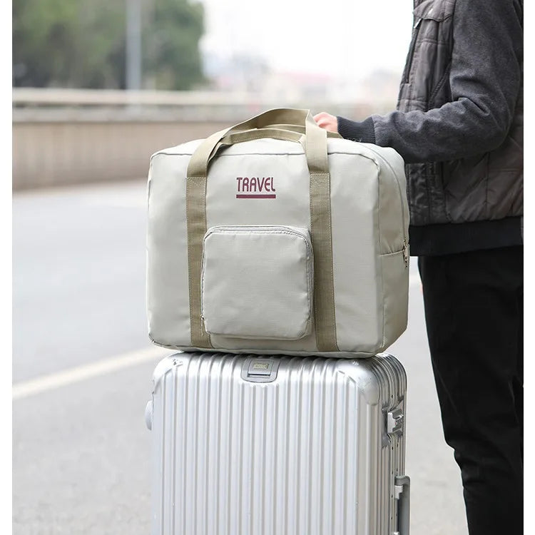 Girls Fashion Solid Color Large Size Travel Bag // New Soft Oxford Personality Zipper High Quality Elegant Outdoors Women's Bags - GilloServ