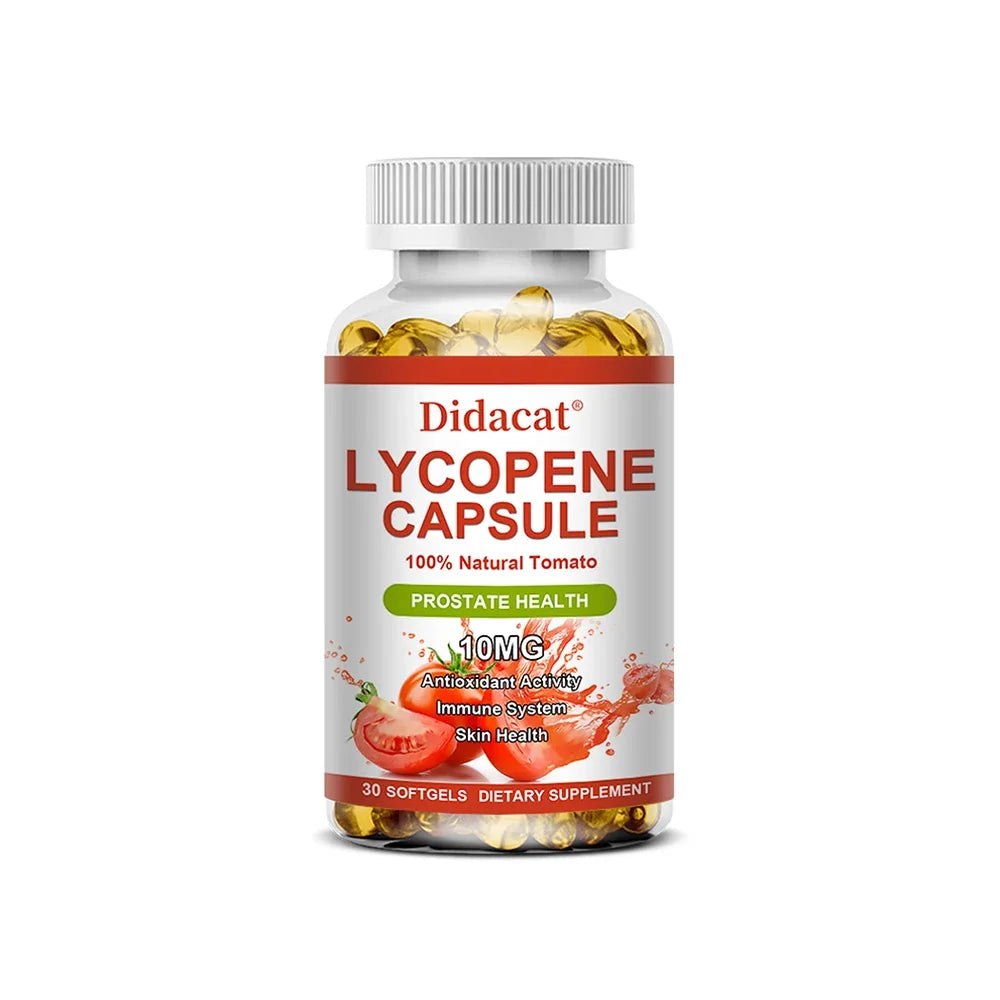 Lycopene Capsules - Prostate Health, Urinary Tract Health, Enhance Immunity,Tomato Extract,Gluten-Free - GilloServ