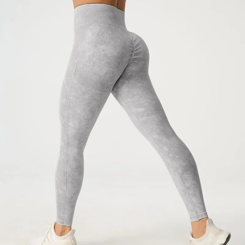 High Waisted Frosted Yoga Pants External Wear Hip Lifting Training Fitness Pants - GilloServ