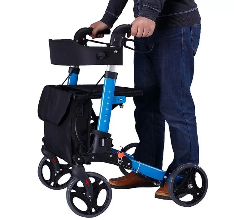 Aluminum Shopping Cart, Mobile Medical Trolley For Elderly Walker Rollator - GilloServ