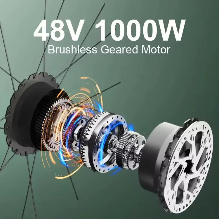 Factory Direct 26 Inch 48V 1000W Motor Ebike Bicycle Powerful Mountain Electric Bike Dirt Bike Fat pull Electric Bicycle - GilloServ