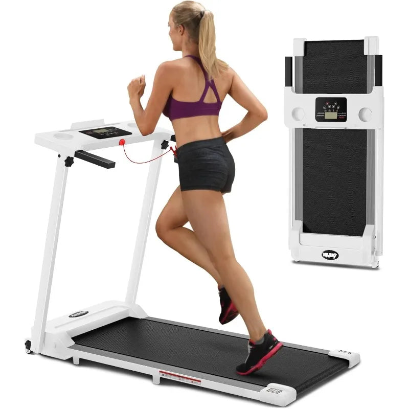 3.0 HP Foldable Portable Folding Small Treadmills for Home Office with 300 LBS Capacity, Walking Running Exercise - GilloServ