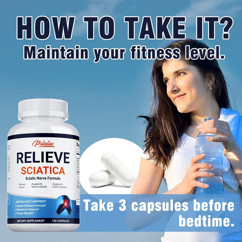 Relieve Sciatica - Relieve Pain, Improve Flexibility, Support Nerve and Joint Health, Relax Muscles - GilloServ
