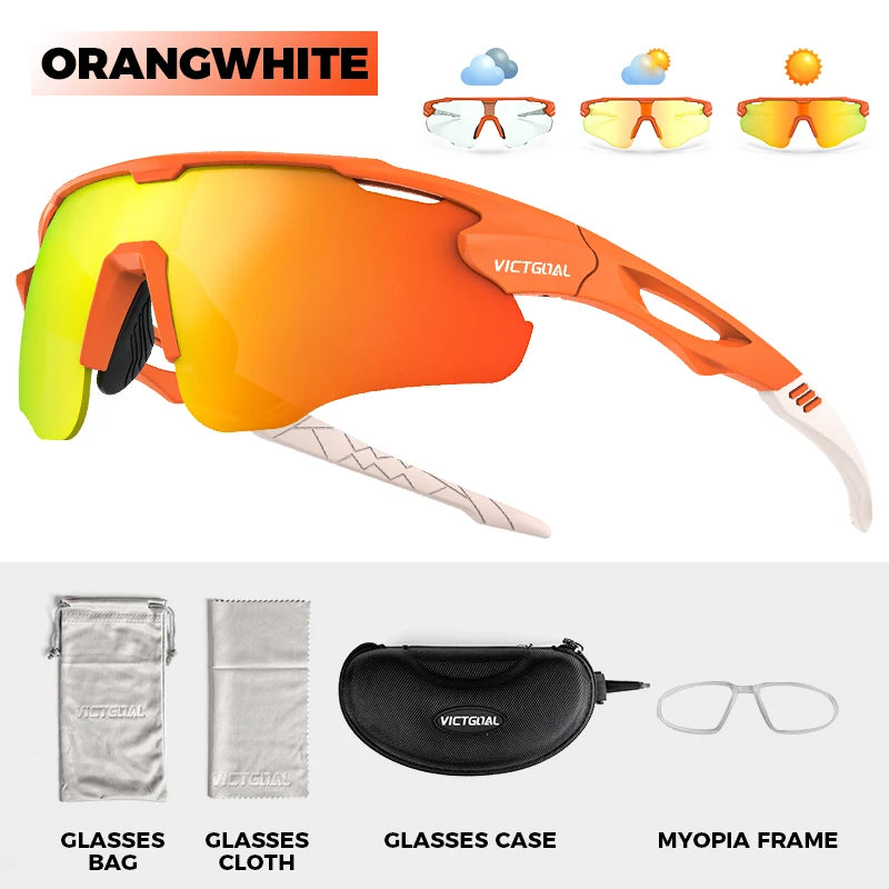 Photochromic Glasses Men Women Outdoor Cycling Sports UV400 Protection Bicycle Eyewear MTB Mountain Road Bike Eyeglass - GilloServ