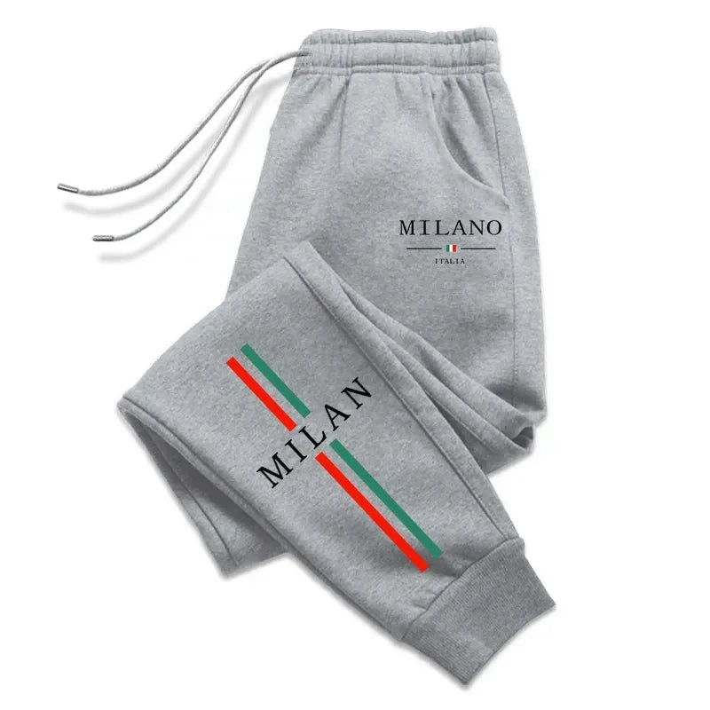 Hot Sale Milan City Printed Jogger Pants// High Quality Men's Autumn Winter Casual Sports Sweatpants Outdoor Running Wear - GilloServ