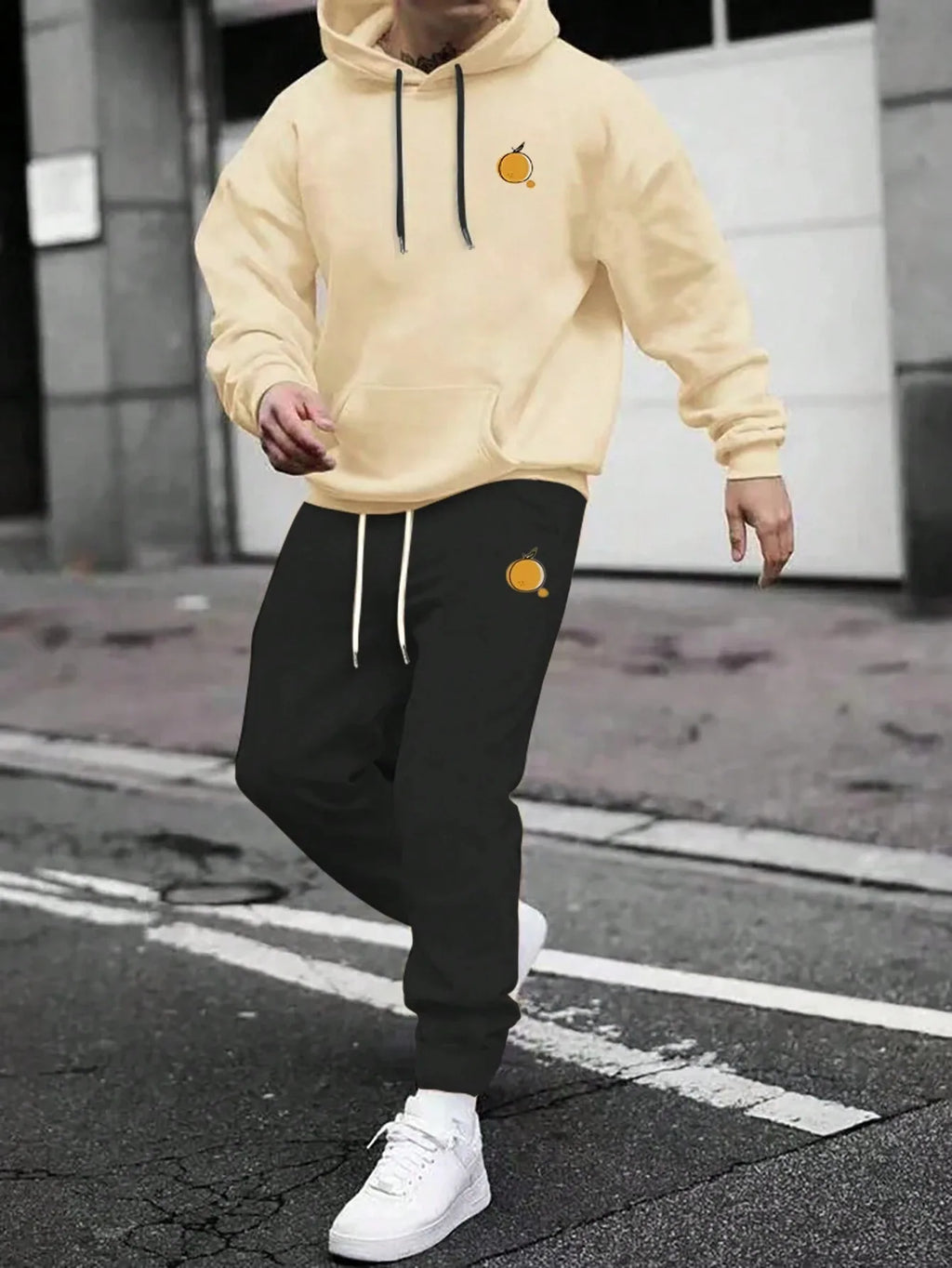 Tracksuit Sets Men's Casual Fleece Warm Hoodies Pants 2PCS Mens Long Sleeve Sport Suit Male Pullover Hoodies Sports Clothing - GilloServ