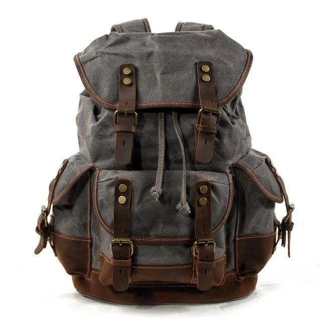 Vintage Canvas Backpacks for Men Laptop Daypacks Waterproof Rucksacks - GilloServ