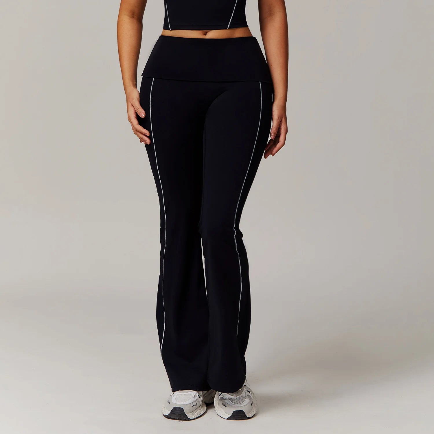 Fitness Bell-bottoms Women Sport Leggings High Waist Wide Leg - GilloServ