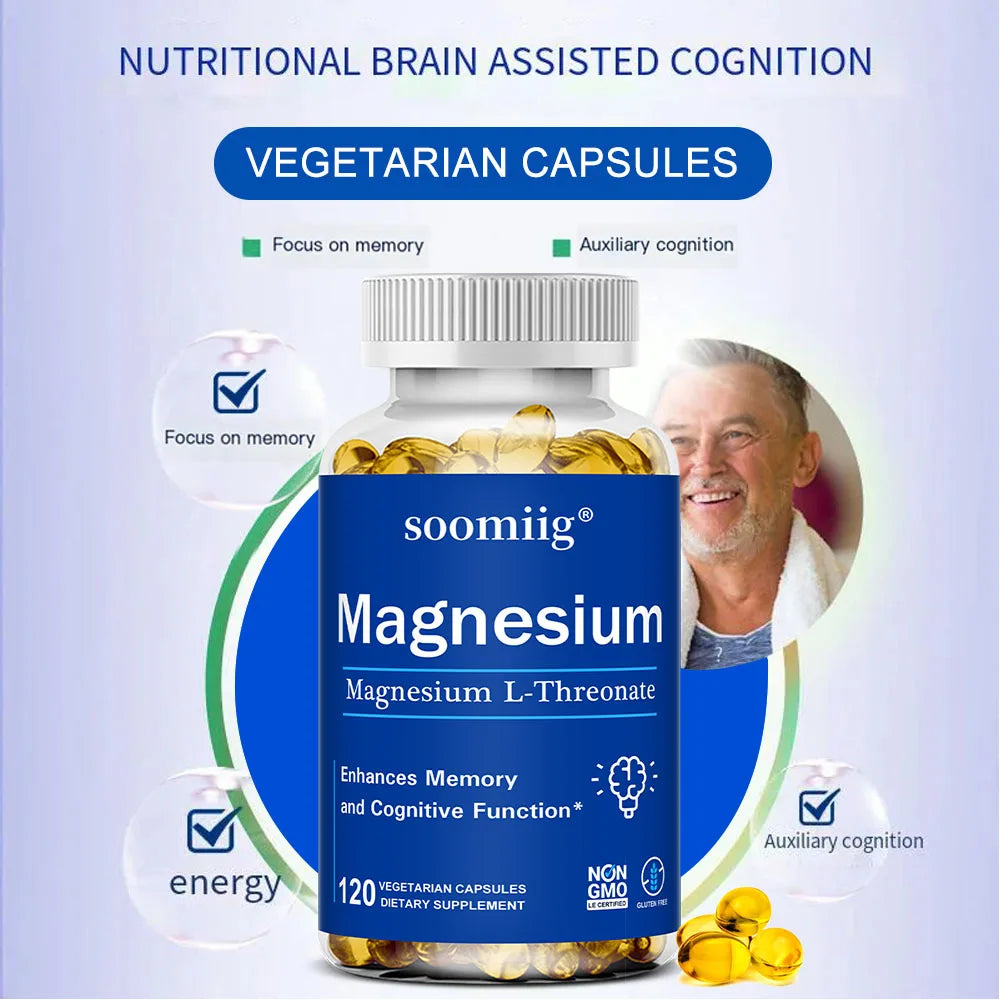 Magnesium L-Threonate Capsules – Promotes Brain Health, Memory,Enhances Memory and Cognitive Function - GilloServ