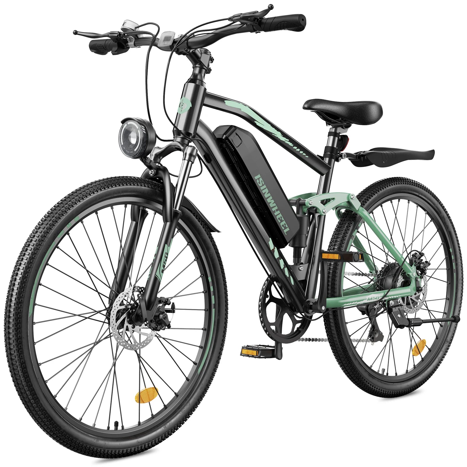 Isinwheel M50 Dual suspension E-bike For Adult 36V 13Ah Battery 500W Motor  27.5 Inch Tires City Electric bicycle - GilloServ
